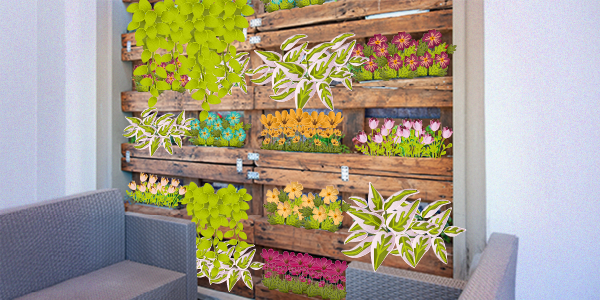 illustration jardin vertical